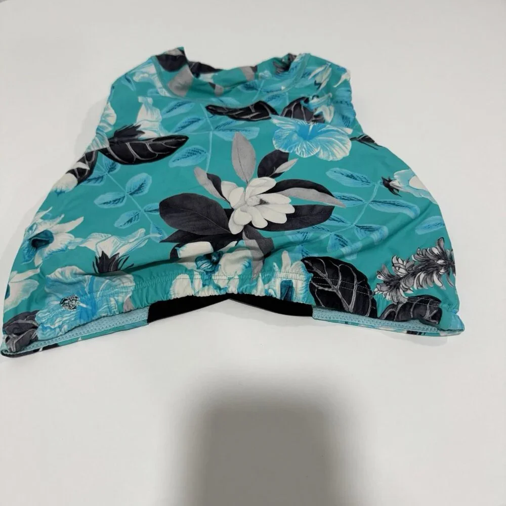 SEAFOLLY ANTHROPOLOGIE TROPICAL VACAY GREEN FLORAL BIKINI BOTTOMS (8)‎ TOP (XS)